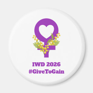 Aimant Journée internationale des femmes 2026 IWD Donner 