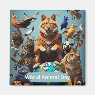 Aimant Journée mondiale des animaux