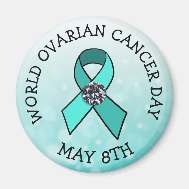 Aimant Journée mondiale du cancer de l'ovaire 8 mai (Devant)