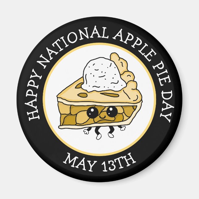 Aimant Journée nationale de la tarte aux pommes 13 mai (Devant)