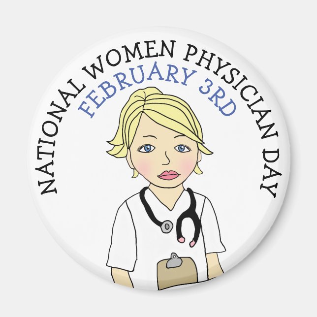 Aimant Journée nationale des femmes médecins 3 février (Devant)