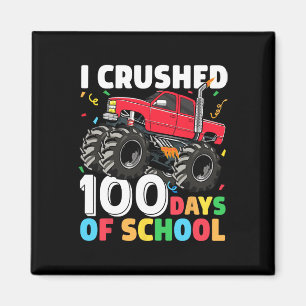 Aimant Jours De L'École Monster Camion 100e Jour De L'Éco
