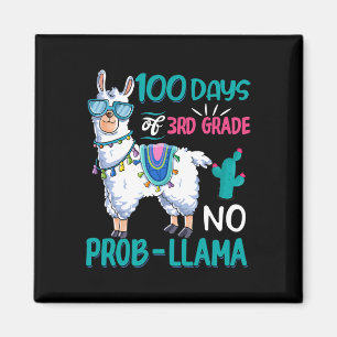 Aimant Jours D'École Pas De Problème Llama 3e Classe Teac