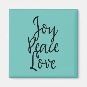 Aimant Joy Peace Love Citation Inspirationnelle