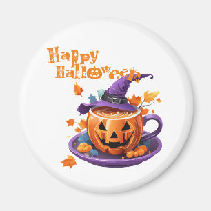 Aimant Joyeuse Coupe Jack-O-Lantern d'Halloween