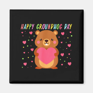 Aimant Joyeuse fête de la marmotte Chère marmotte Mignonn