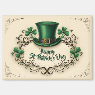 Aimant Joyeuse fête de la Saint-Patrick, modèle de trèfle