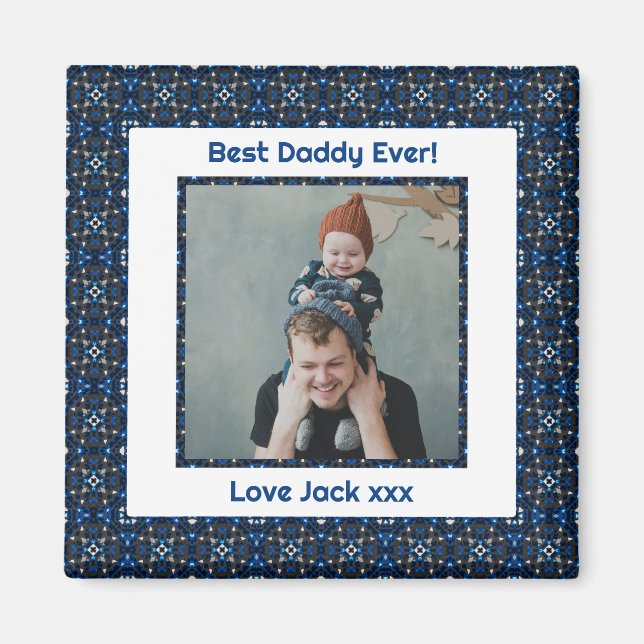 Aimant Joyeuse fête des pères Meilleur papa Papa Jamais B (Devant)