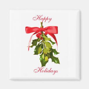 Aimant joyeuse fête mistletoe
