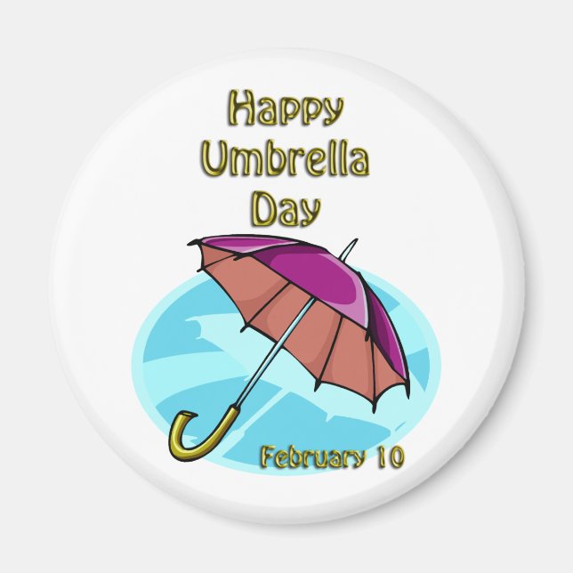 Aimant Joyeuse journée des parapluies 10 février (Devant)