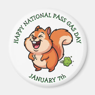 Aimant Joyeuse Journée nationale de la flatulence 7 jan