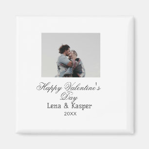 Aimant Joyeuse Saint-Valentin couple photo moderne simple