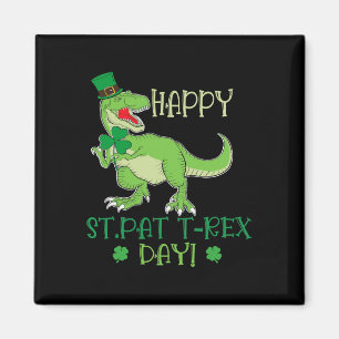 Aimant Joyeuse St Patrex journée Pat T-rex Dino Irlandais