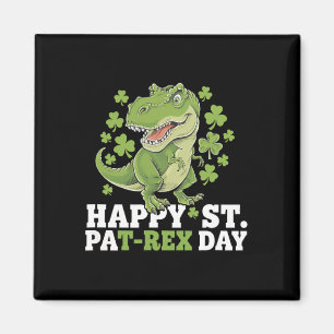 Aimant Joyeuse St Patrick T-rex Et Trèfles St Patty