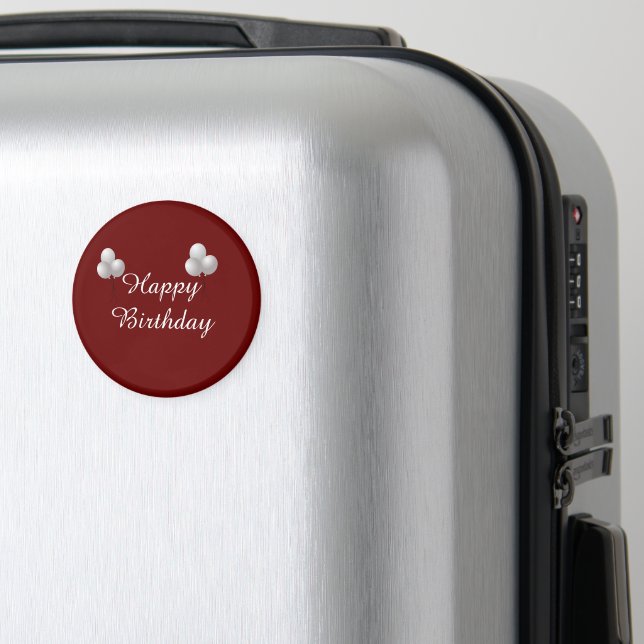 Aimant Joyeuse tasse d'anniversaire avec ballons (In Situ (Bagages))