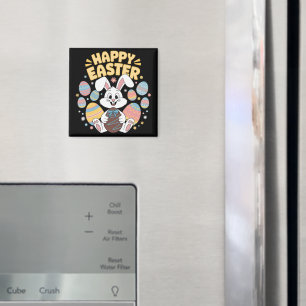 Aimant Joyeuses Pâques 2025 Œufs Lapin Mignon