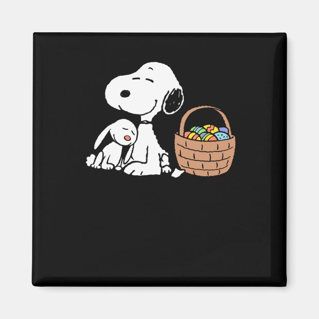 Aimant Joyeuses Pâques aux Peanuts  (Devant)