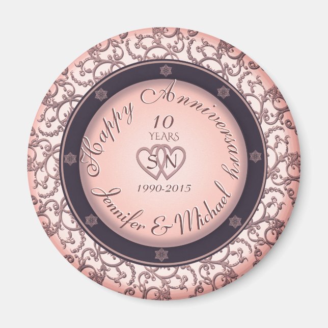 Aimant Joyeux 10e anniversaire (Devant)