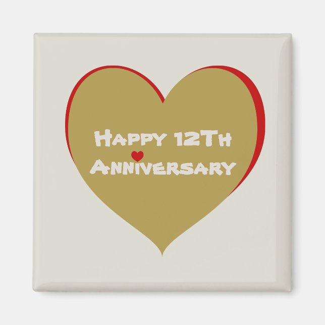 Aimant Joyeux 12E anniversaire (Devant)