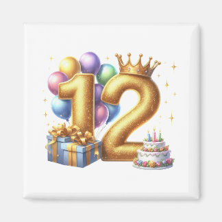 Aimant Joyeux 12e Anniversaire