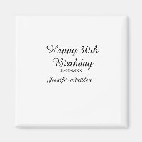 Joyeux 30e anniversaire ajouter nom date élégant s