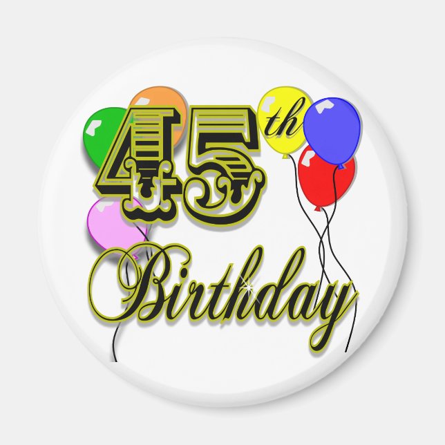 Aimant Joyeux 45e anniversaire Merchandise (Devant)