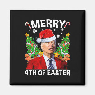 Aimant Joyeux 4 ème de Pâques Drôle Biden Vilain Noël Swe