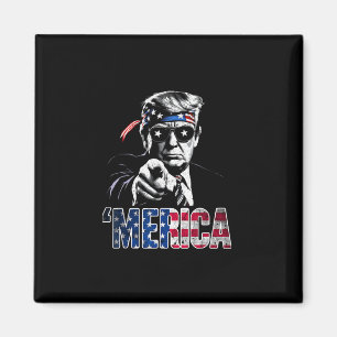 Aimant Joyeux 4 juillet merica Trump Drapeau Américain Us
