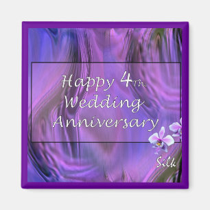 Aimant Joyeux 4ème. Anniversaire mariage