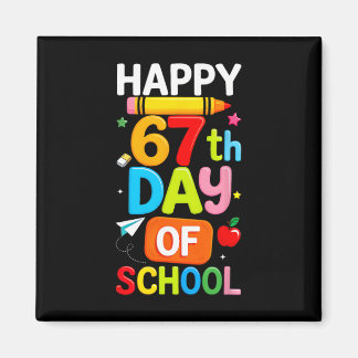 Aimant Joyeux 67e jour d'école Enseignant Enfants Six Sep