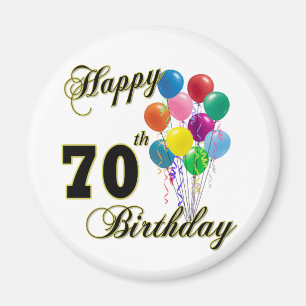 Aimant Joyeux 70e anniversaire cadeaux et vêtements d'ann