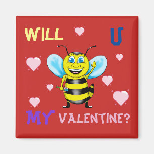 Aimant Joyeux Abeille Saint-Valentin