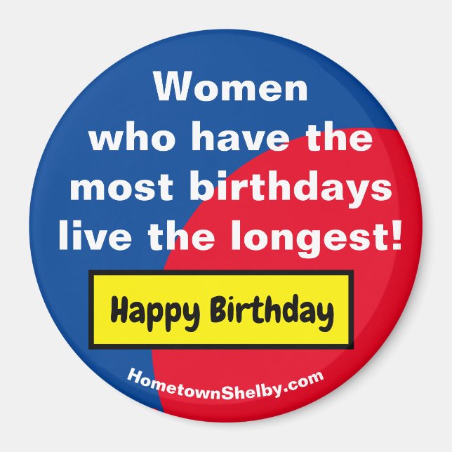 Aimant Joyeux Achat Réfrigérateur Anniversaire (Devant)