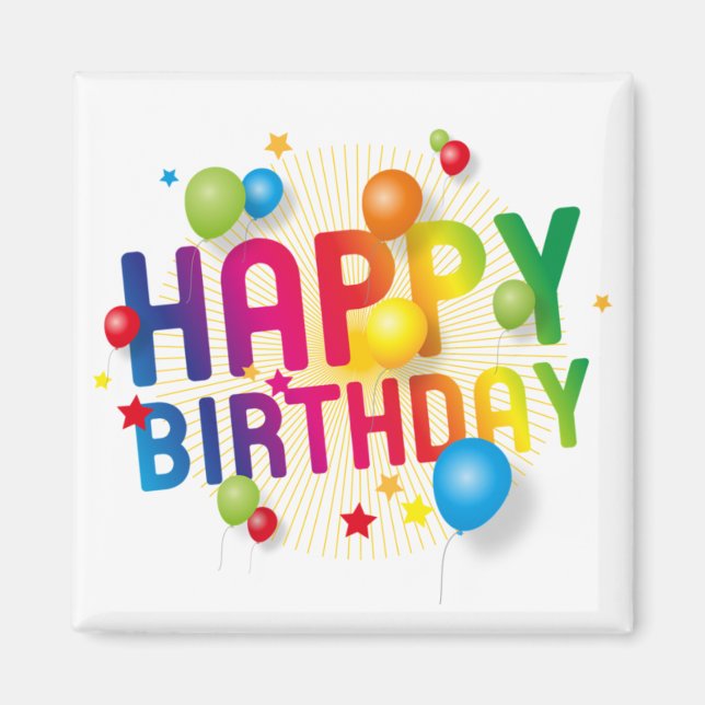 Aimant Joyeux anniversaire (Devant)