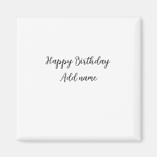 Aimant Joyeux anniversaire ajouter nom titre simple minim