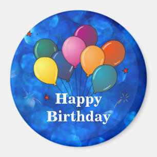 Aimant Joyeux Anniversaire, Ballons de Célébration