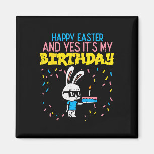 Aimant Joyeux Anniversaire de Pâques Bunny Cake Anniversa