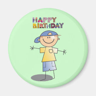 Aimant Joyeux anniversaire décoratif pour petit garçon