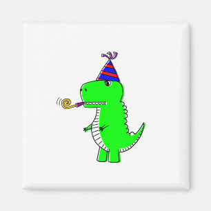 Aimant Joyeux anniversaire dinosaure mignon