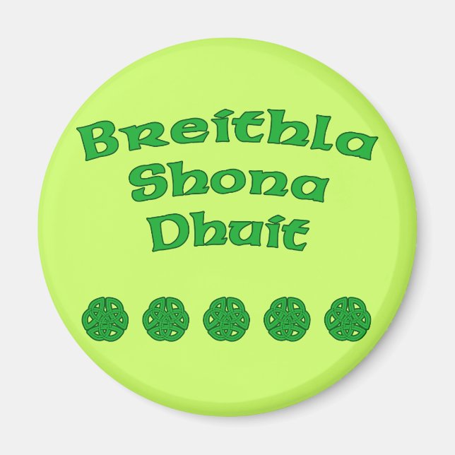 Aimant Joyeux anniversaire en irlandais (Devant)