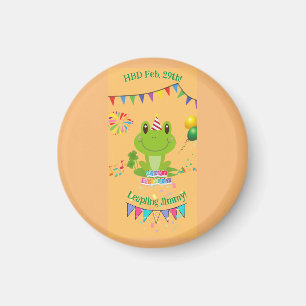Aimant Joyeux Anniversaire Grenouille bannières Ballons f