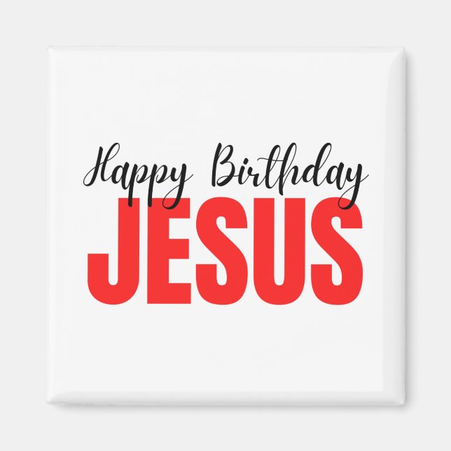 Aimant Joyeux anniversaire Jésus Noël (Devant)