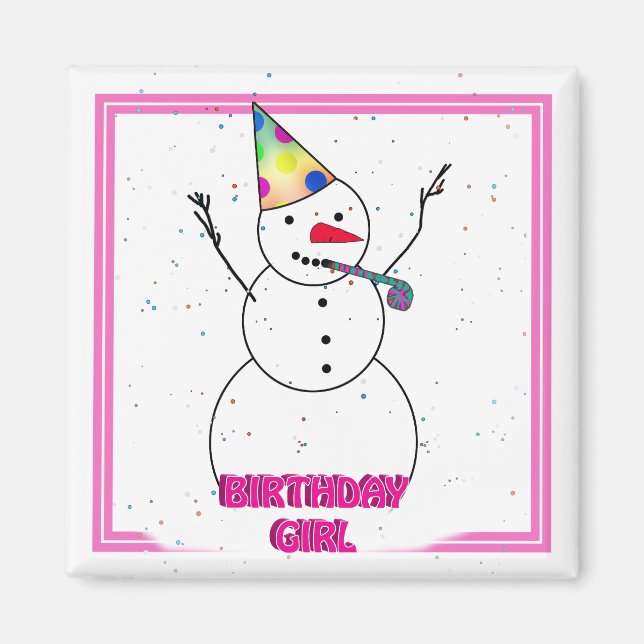 Aimant Joyeux anniversaire pour elle ! (Devant)