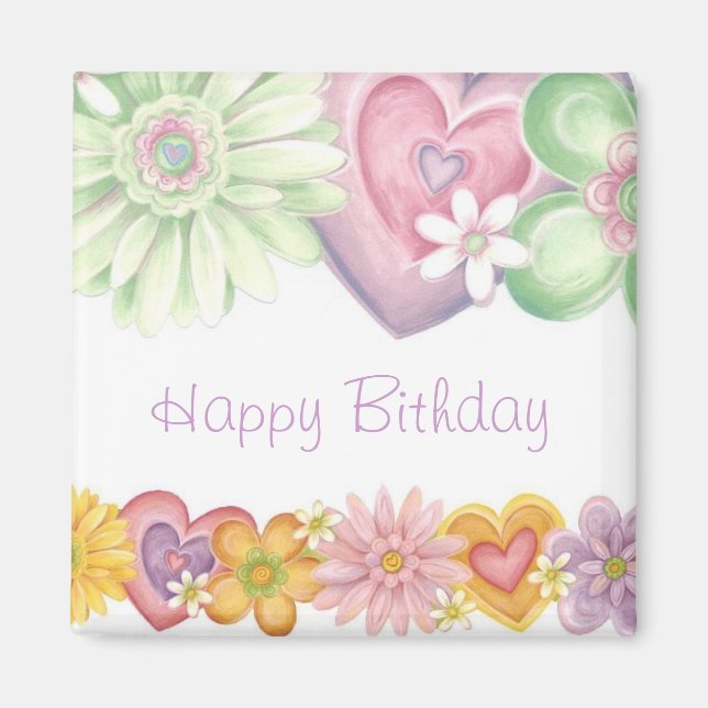 Aimant Joyeux anniversaire pour toujours (Devant)