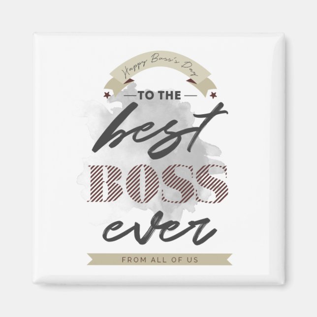 Aimant Joyeux Boss's Day (Devant)