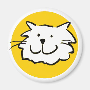 Aimant Joyeux chat souriant comme dessin amusant