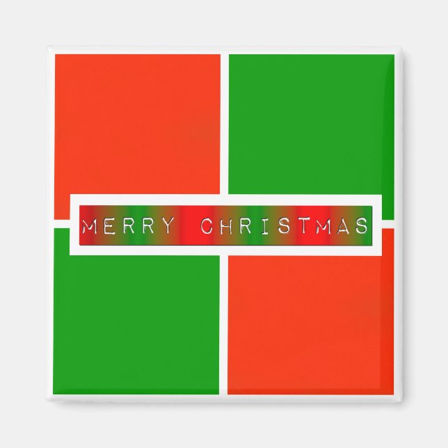 Aimant Joyeux chèques de Noël (Devant)