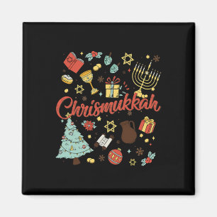 Aimant Joyeux Chrismukkah Joyeux Noël Hanoukka 1