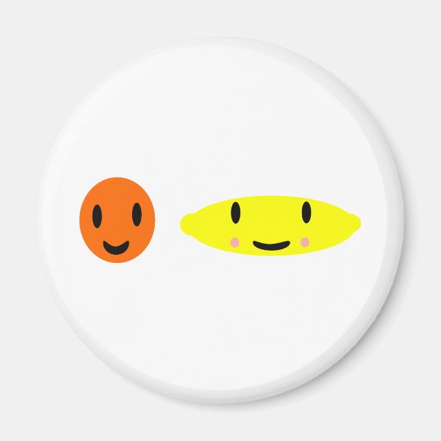 Aimant Joyeux citron et orange 2 (Devant)
