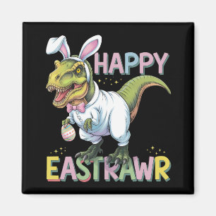 Aimant Joyeux Eastrawr T Rex Pâques Dinosaure Lapin Oeuf